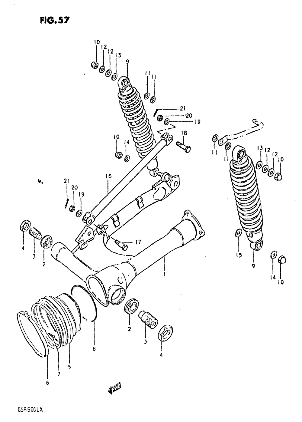 Rear swinging arm (model t)