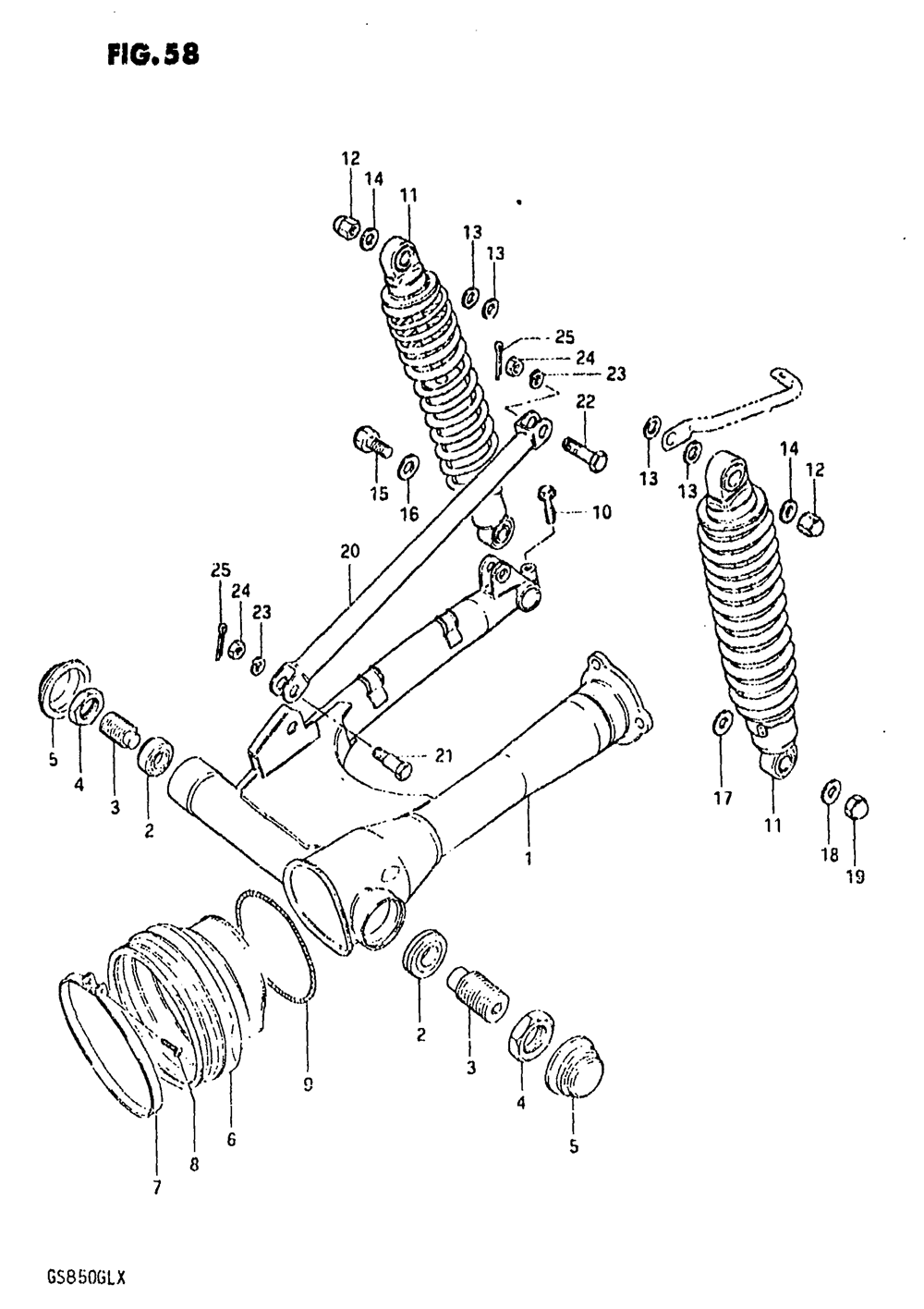 Rear swinging arm (model x)