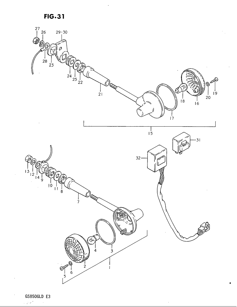 Turn signal lamp (model z)