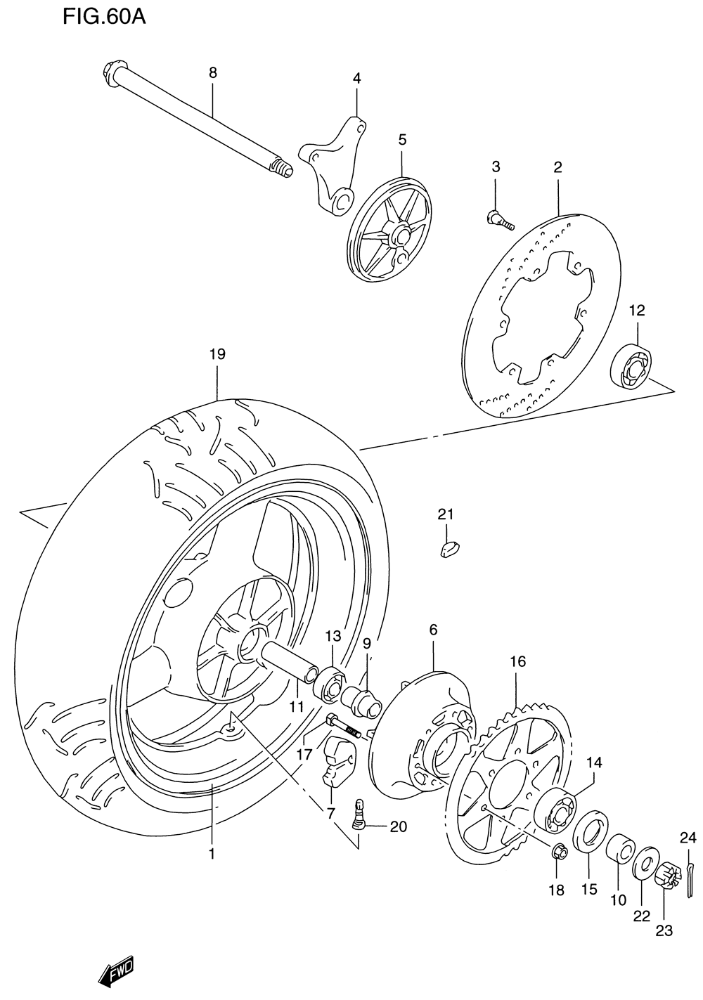 Rear wheel (gsf1200sav)