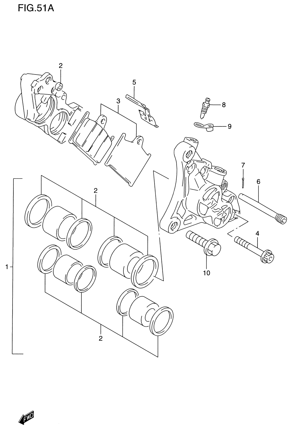 Front caliper (gsf1200sav)