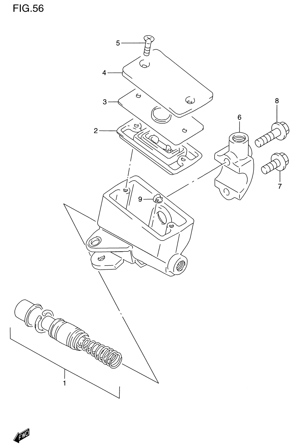 Front master cylinder (gsf1200sv_sw_sx_sy)