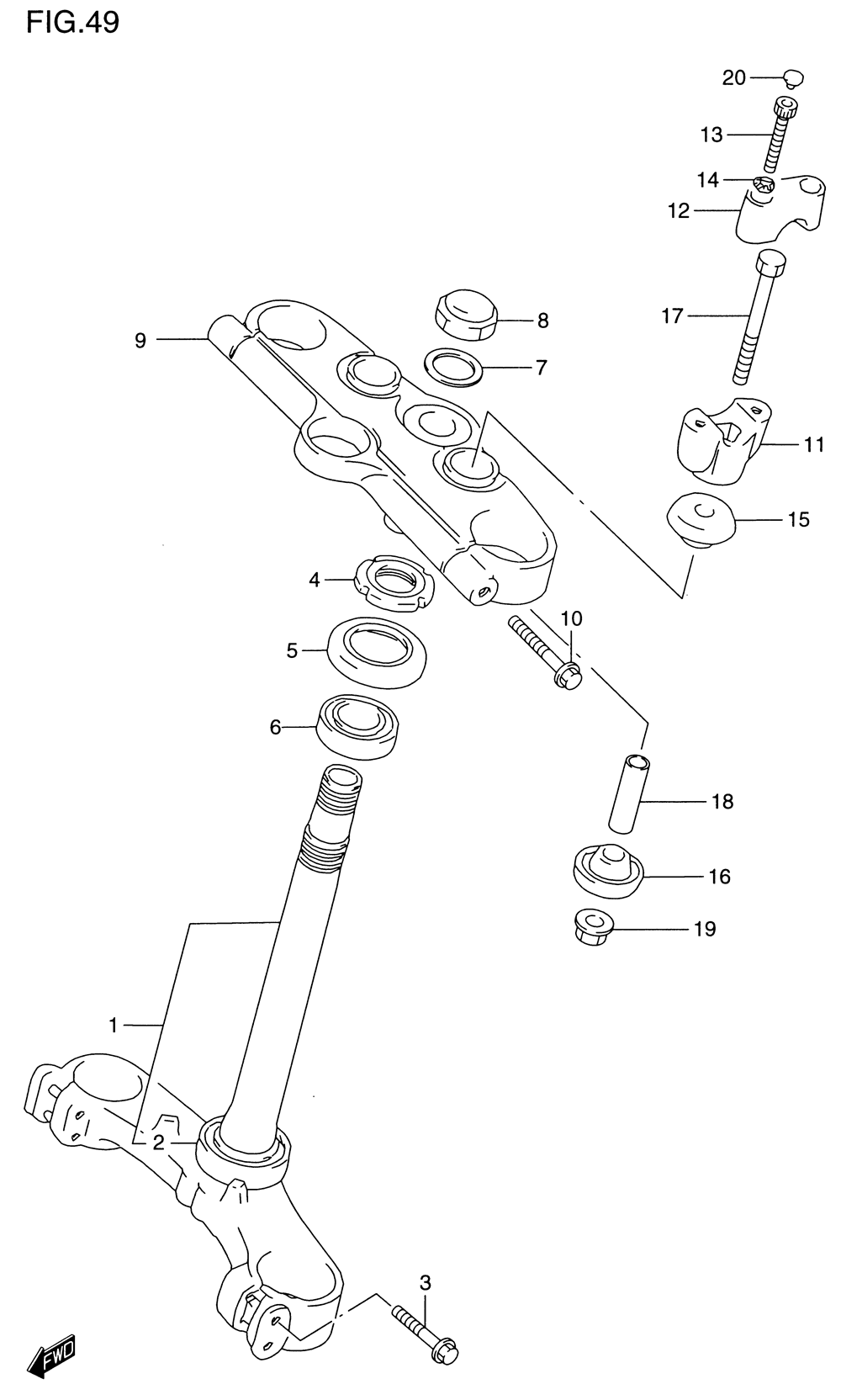 Steering stem (gsf1200sv_sw_sx_sy)