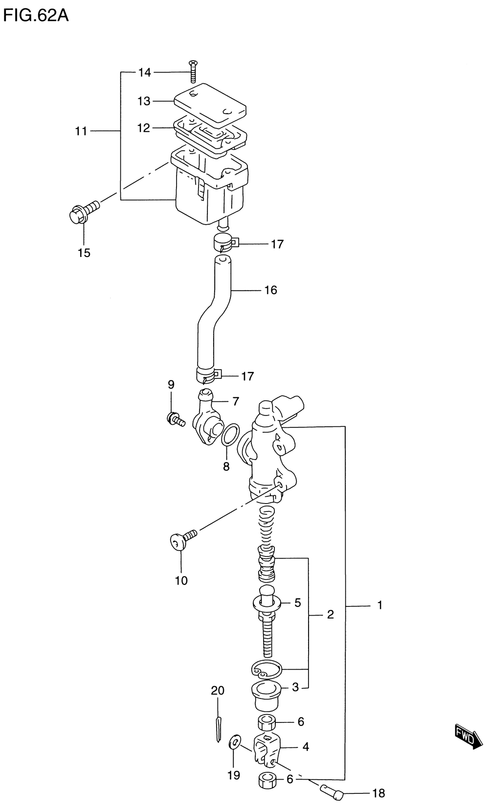 Rear master cylinder (gsf1200sav)