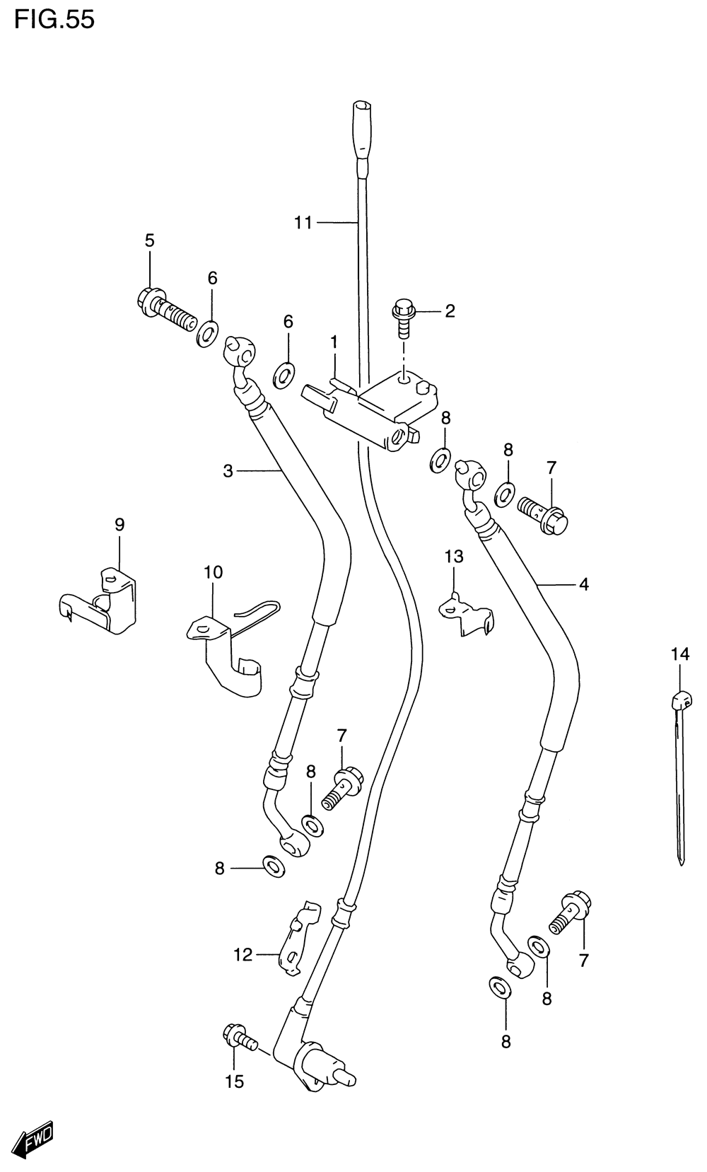 Front brake hose (gsf1200sav)