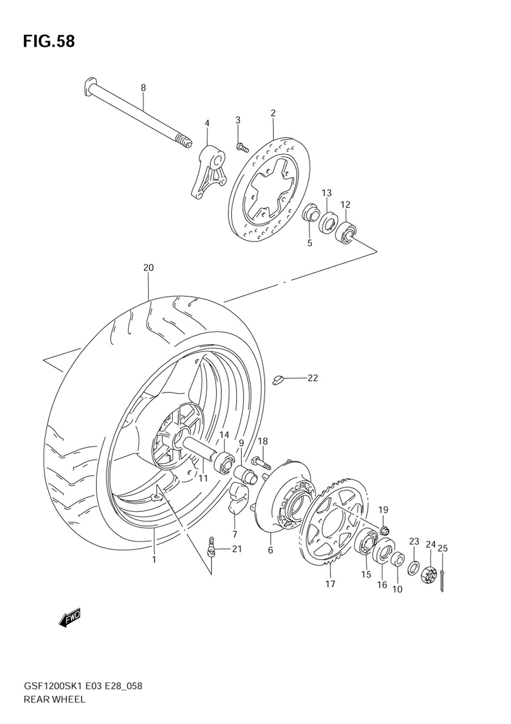 Rear wheel