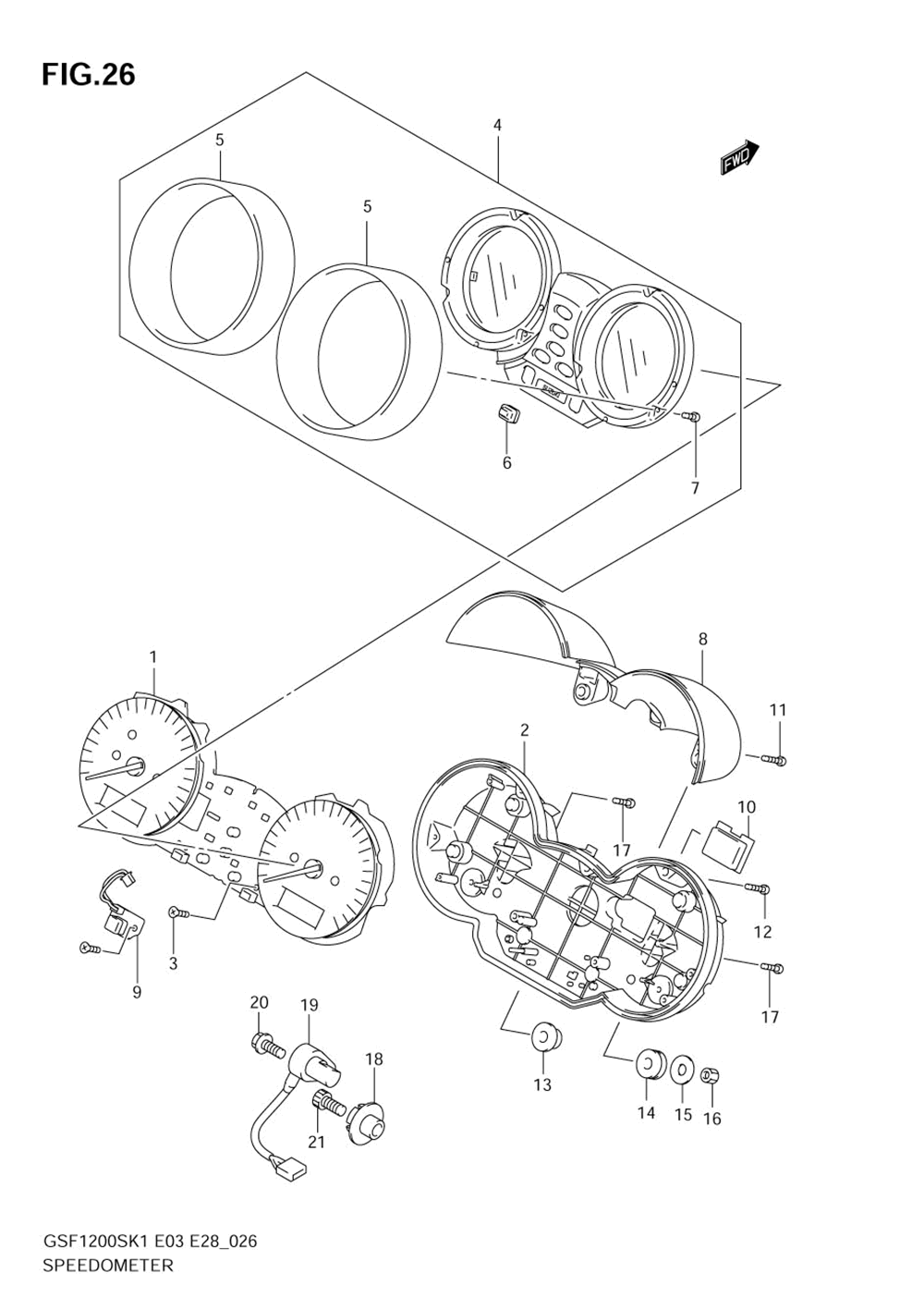 Speedometer (gsf1200sk1)