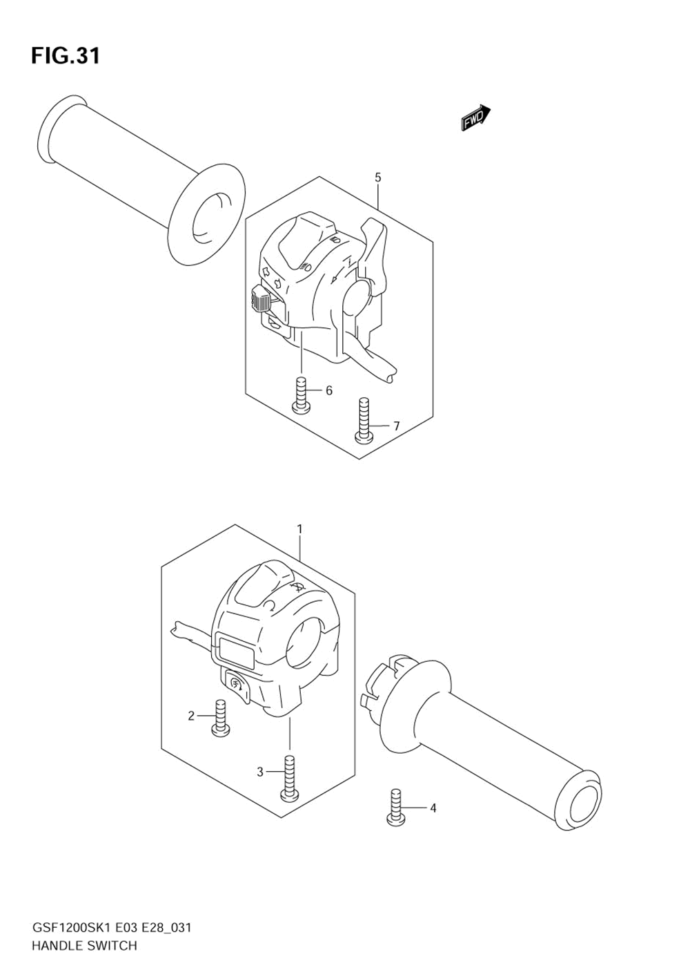 Handle switch (model k1_k2_k3)