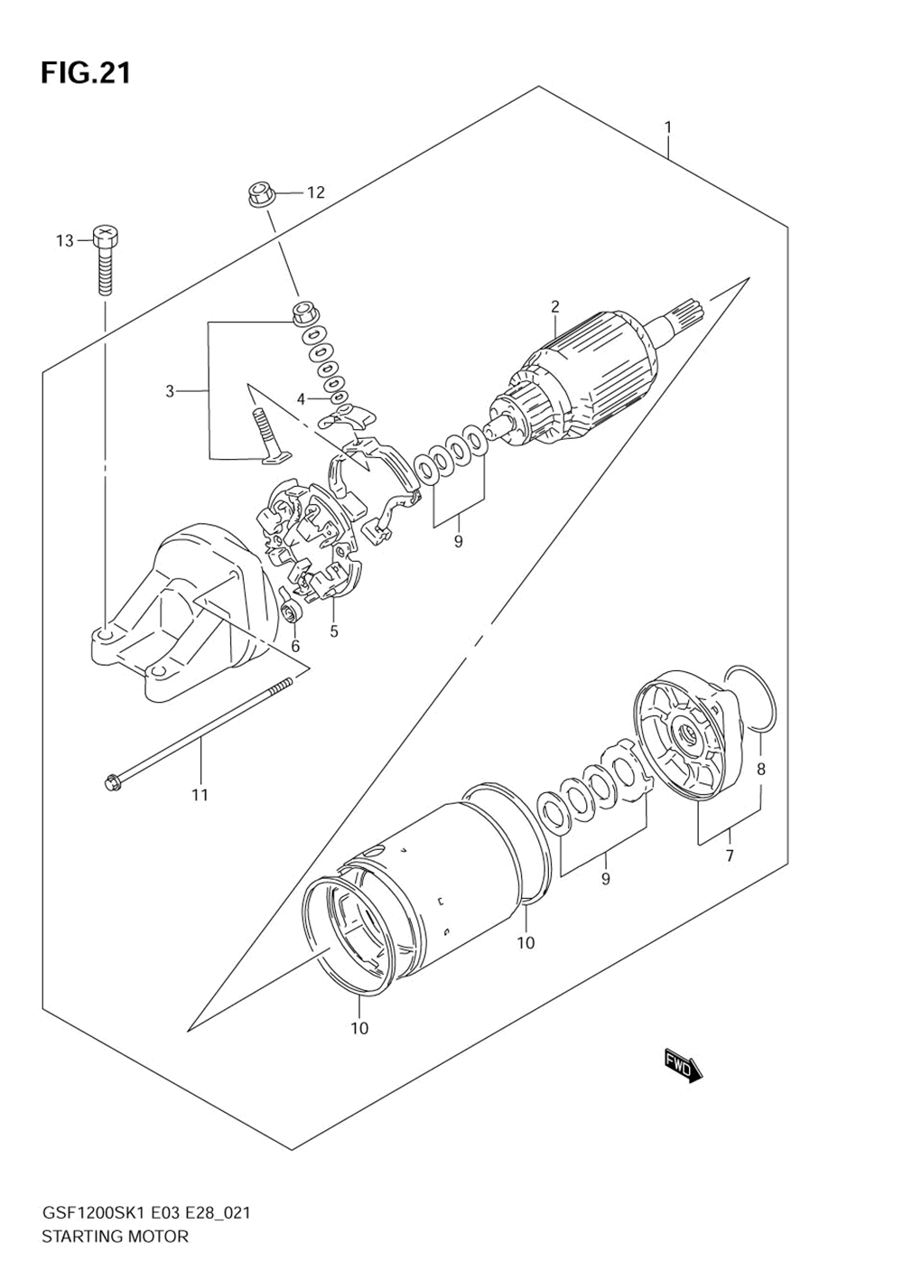 Starting motor