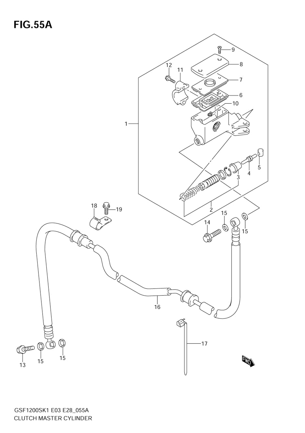 Clutch master cylinder (gsf1200k1_k2_k3)