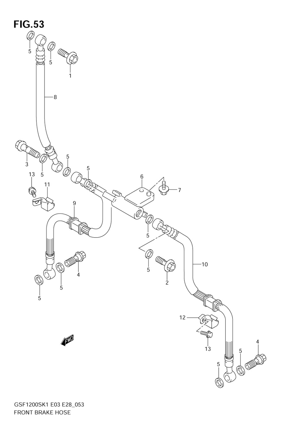 Front brake hose