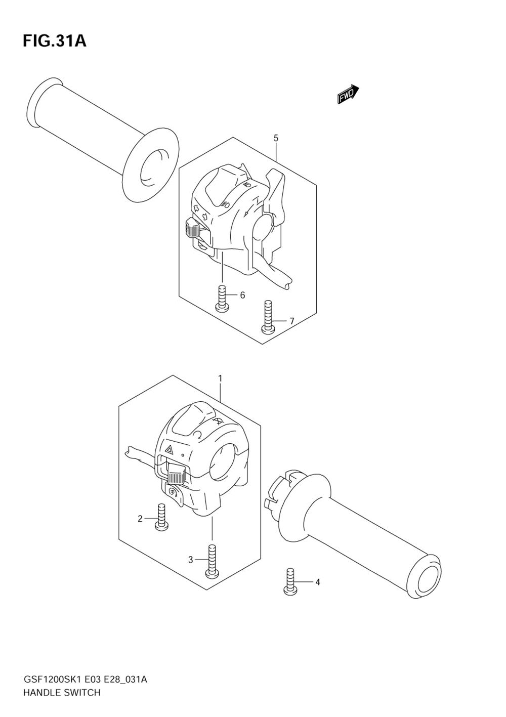 Handle switch (model k4_k5)