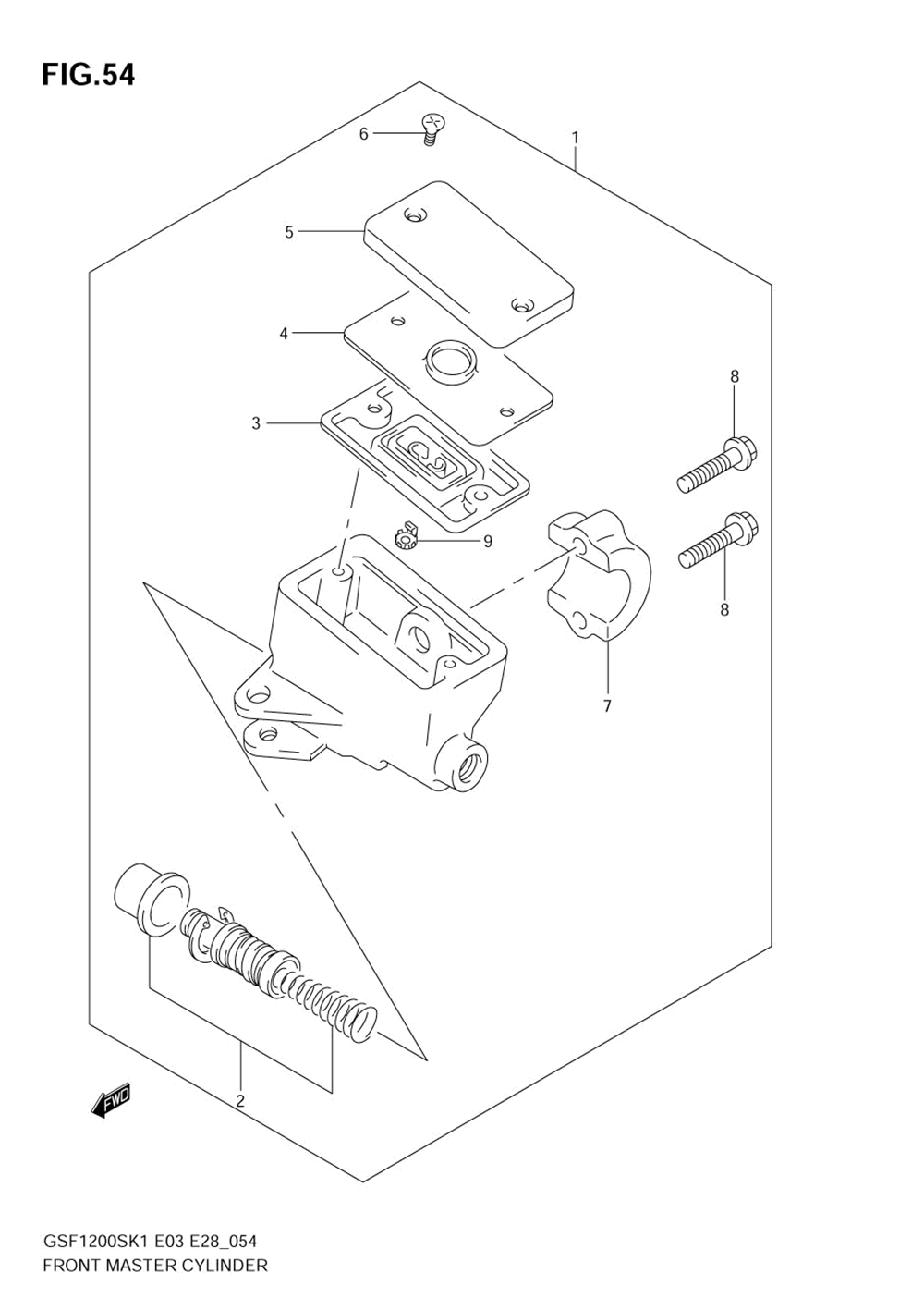 Front master cylinder (gsf1200sk1_sk2_sk3_sk4_sk5_szk5)