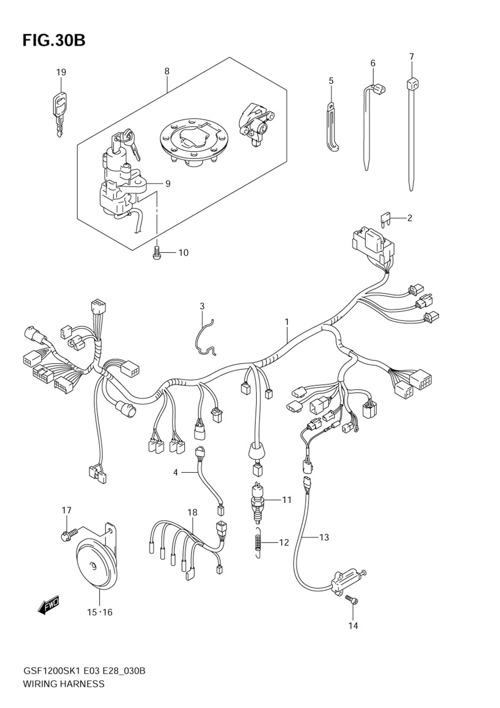 Wiring harness (gsf1200k1_k2_k3)