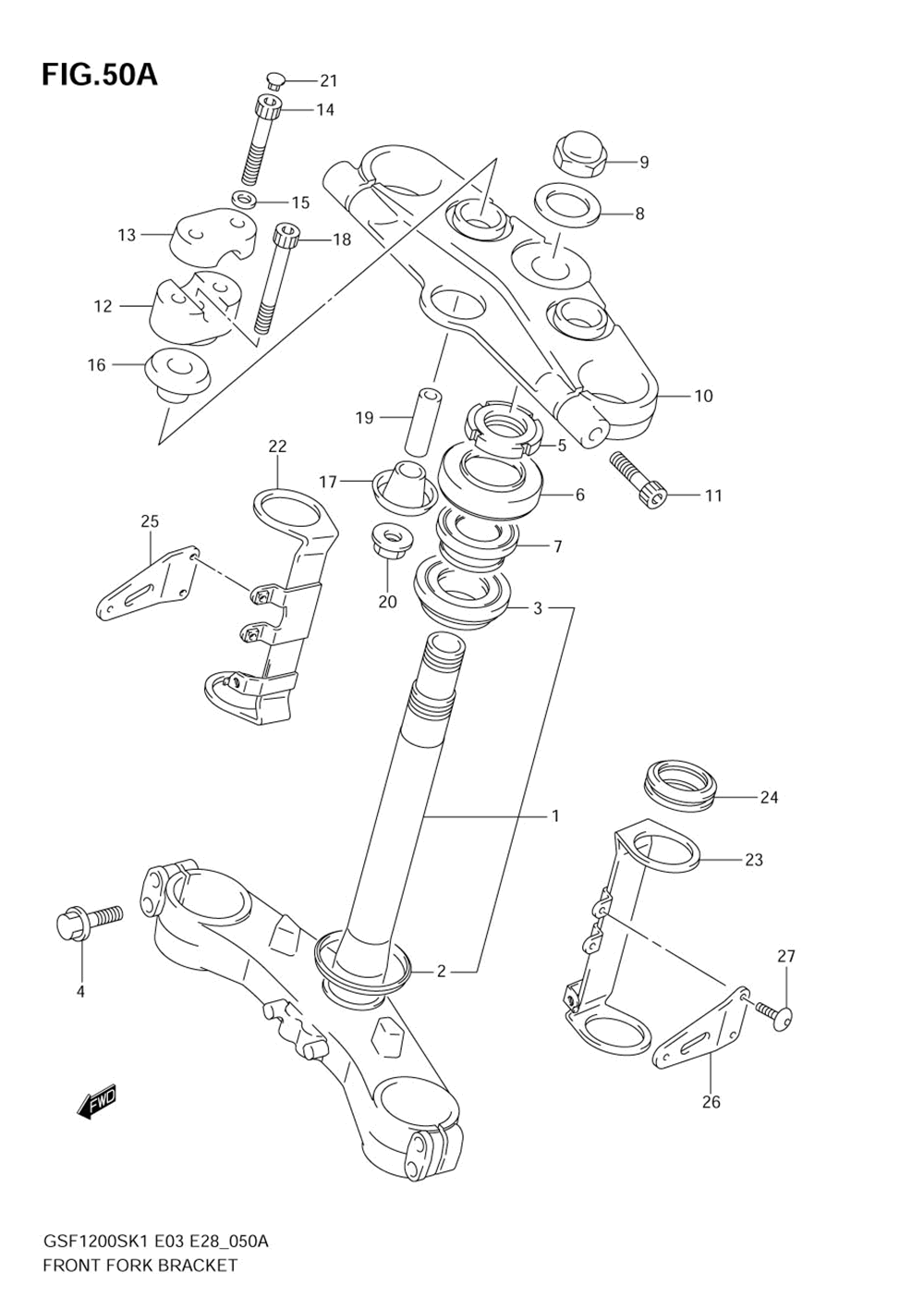 Steering stem (gsf1200k1_k2_k3)