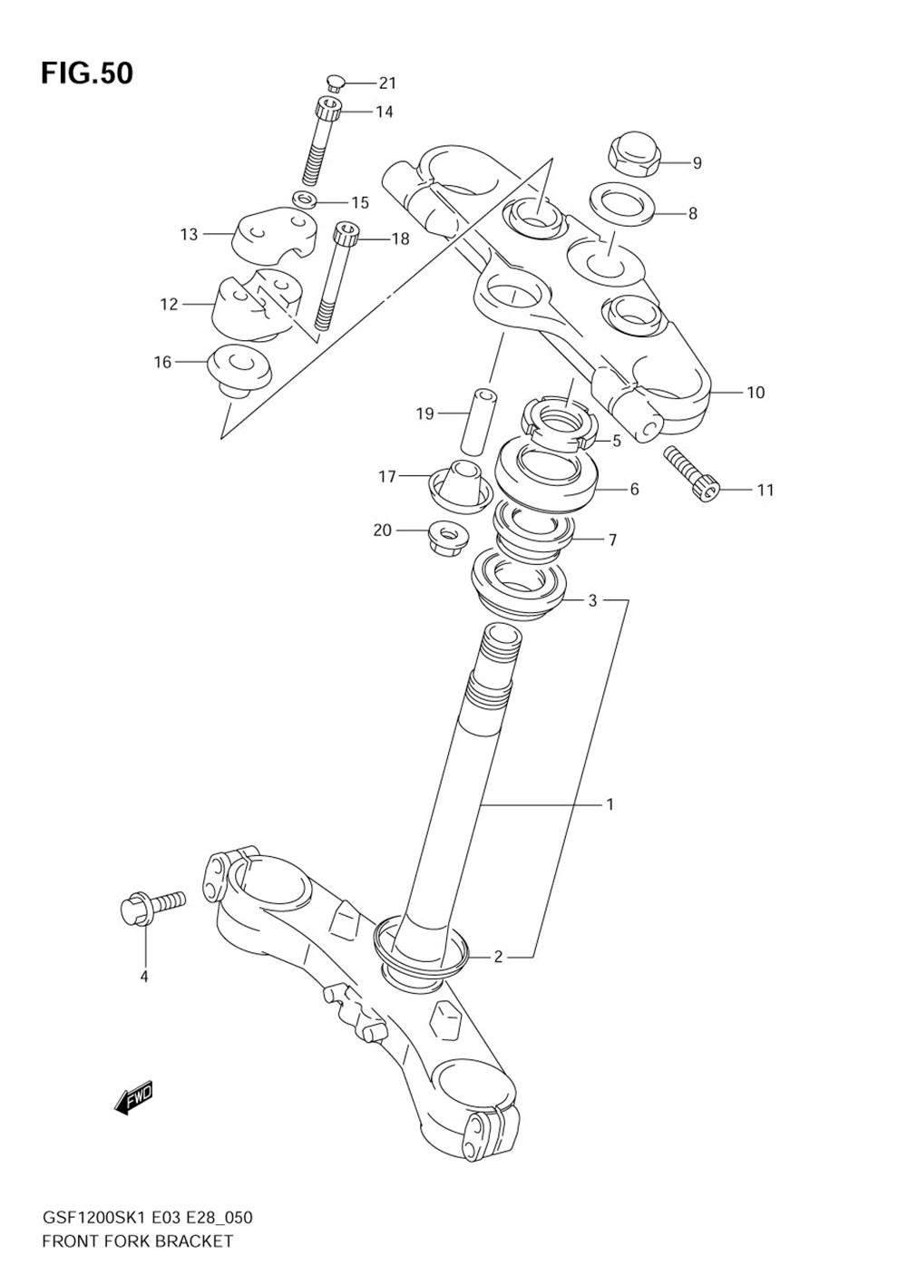 Steering stem (gsf1200sk1_sk2_sk3_sk4_sk5_szk5)