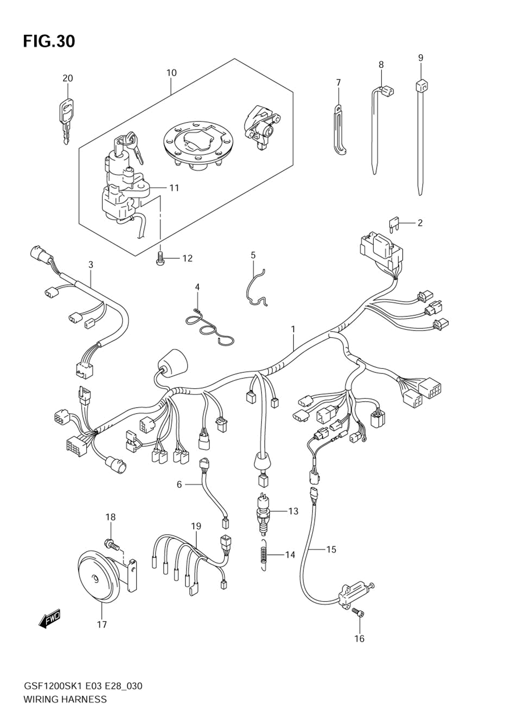 Wiring harness (gsf1200sk1_sk2_sk3)