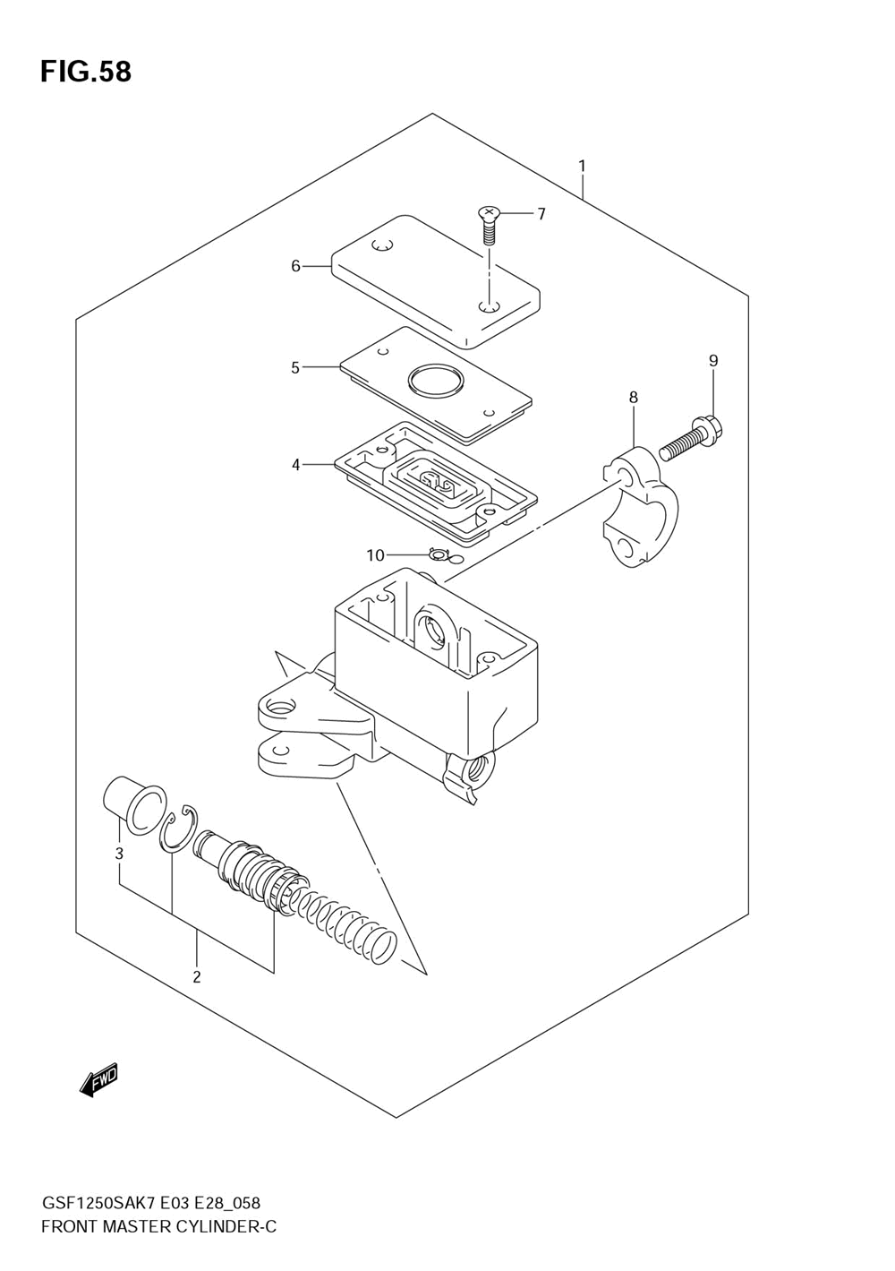 Front master cylinder