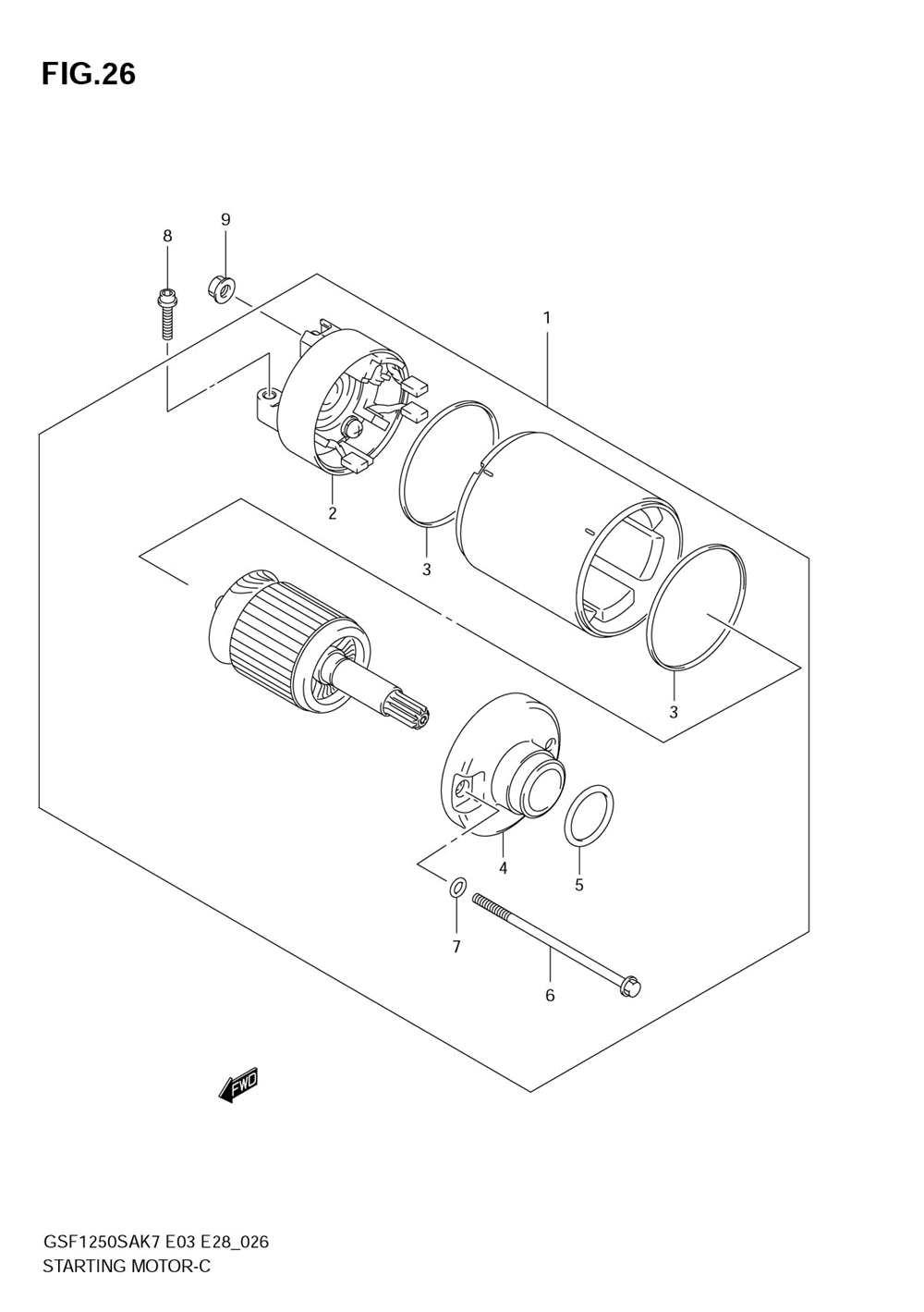 Starting motor