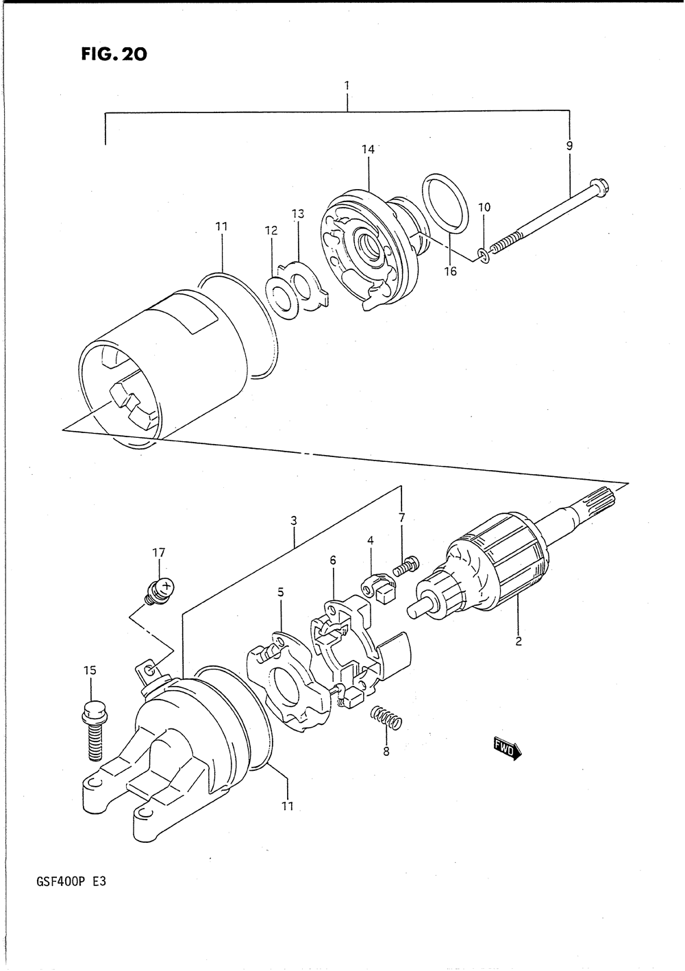 Starting motor