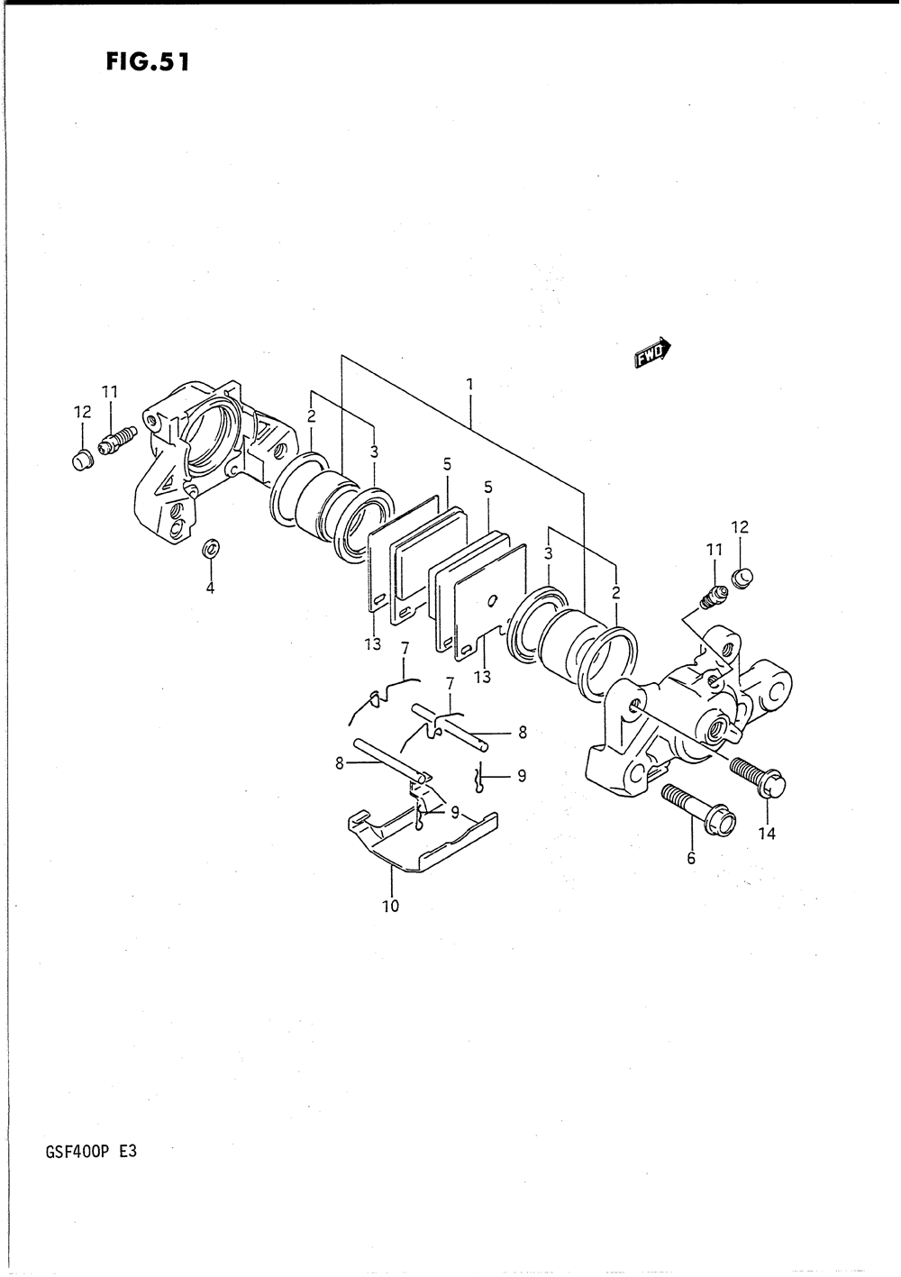 Rear caliper (model m_n)