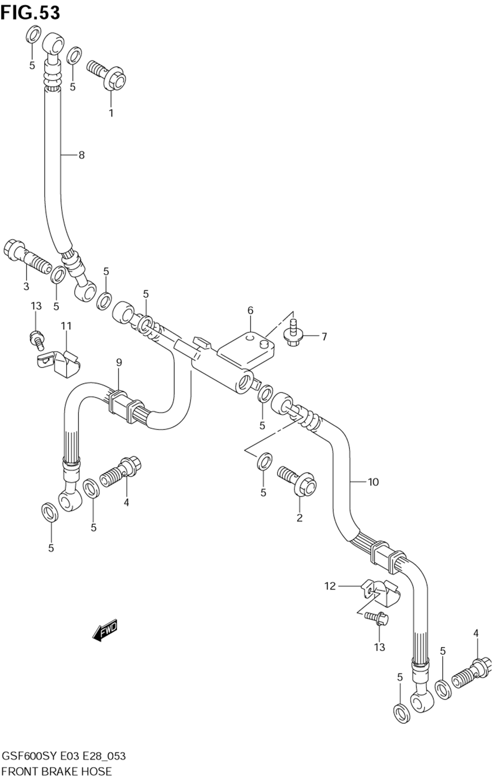 Front brake hose