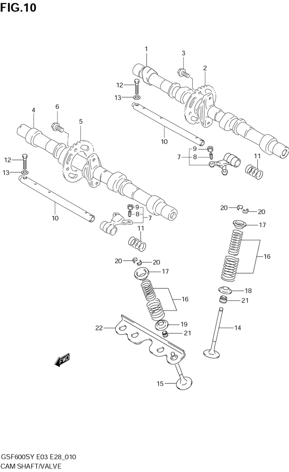 Cam shaft - valve