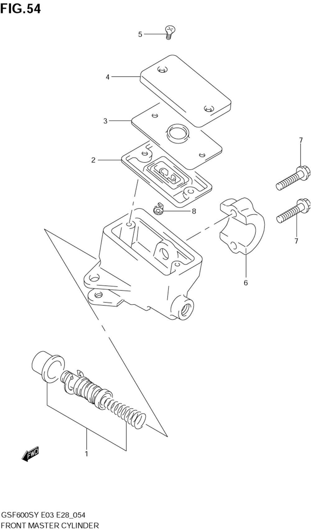 Front master cylinder