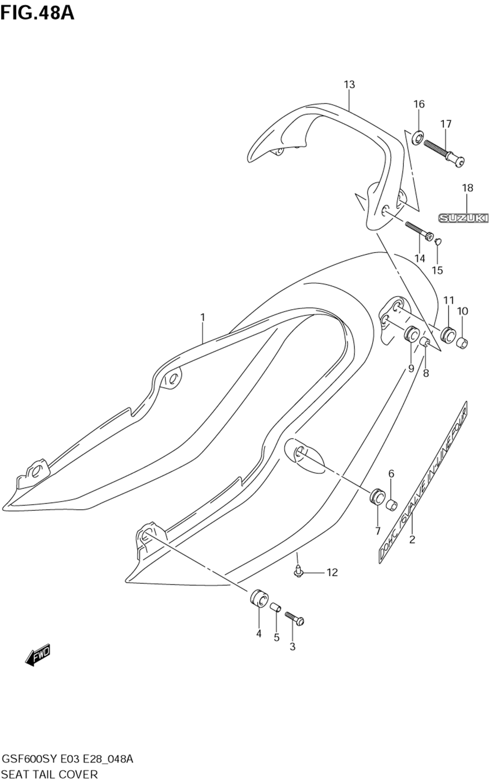 Seat tail cover (model k1)