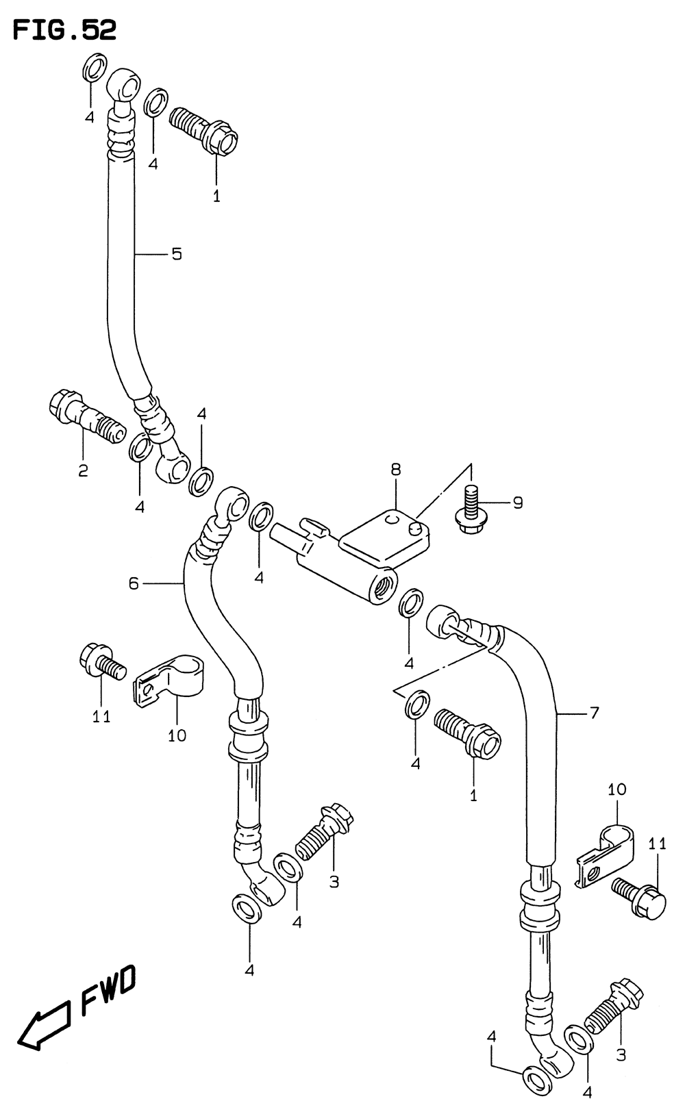 Front brake hose