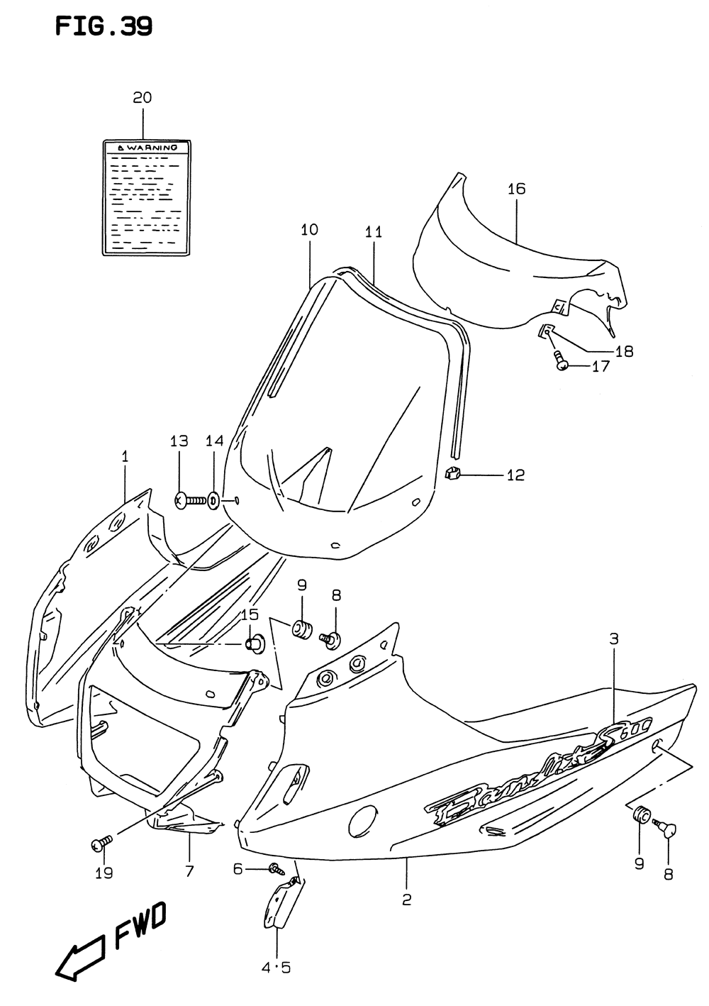 Cowling body (model t_v)