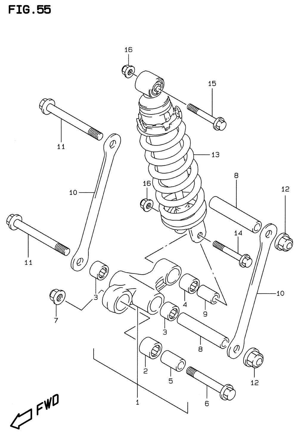 Rear cushion lever