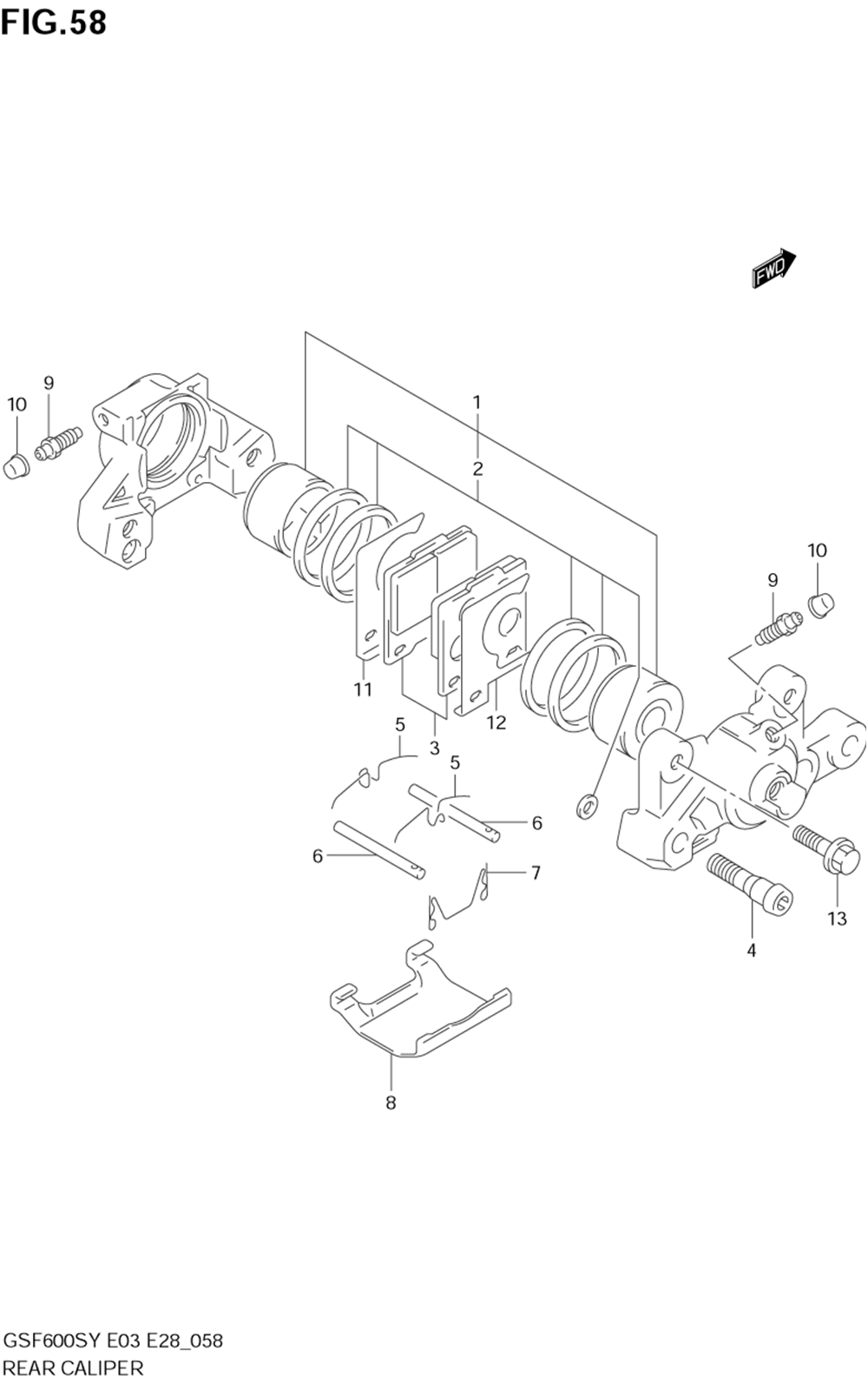 Rear caliper