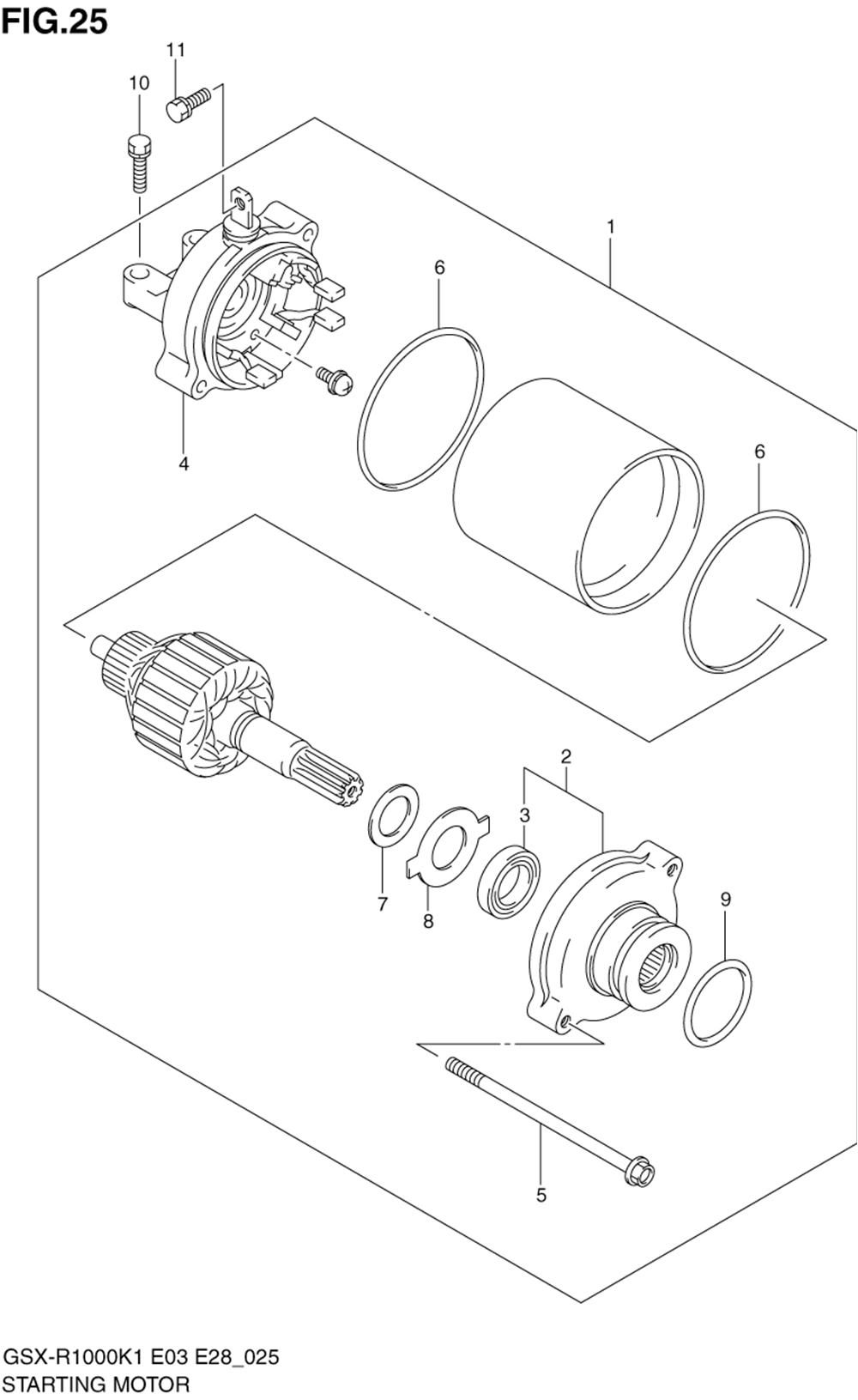 Starting motor