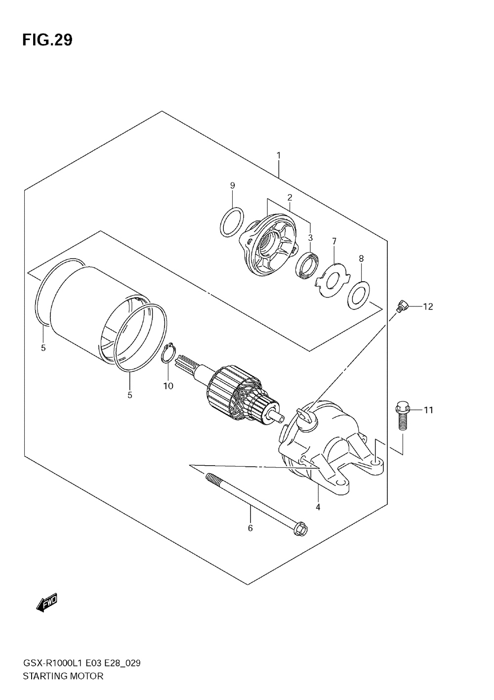 Starting motor