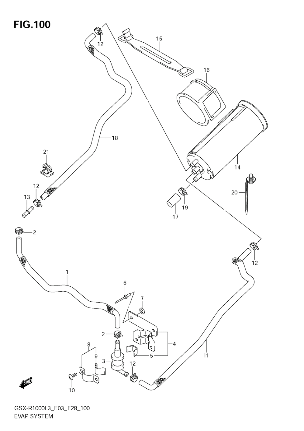 Evap system (gsx-r1000l3 e33)