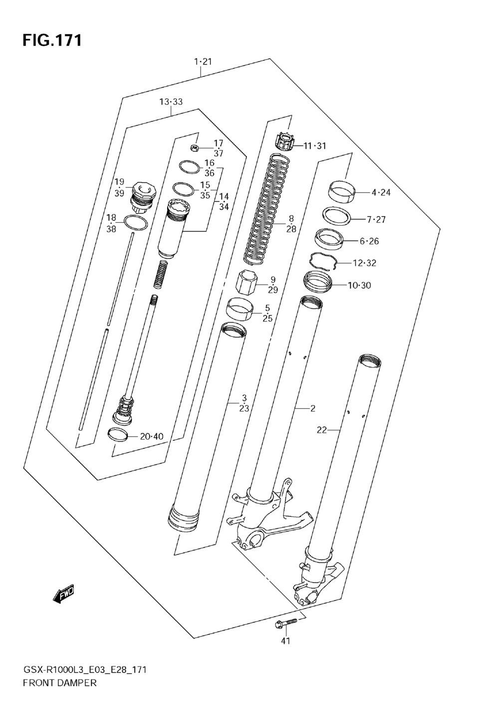 Front damper (gsx-r1000l3 e03)