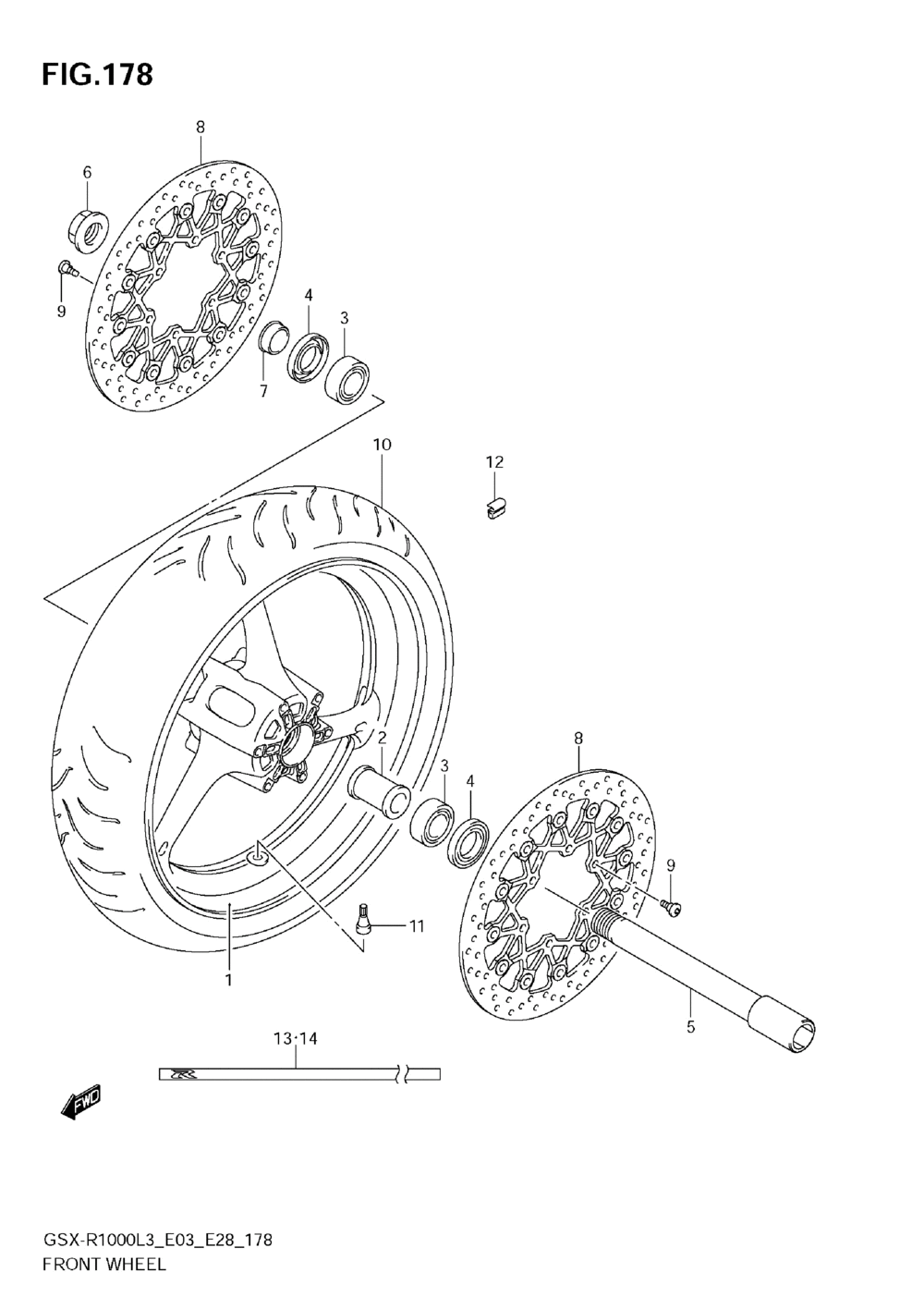 Front wheel (gsx-r1000l3 e03)