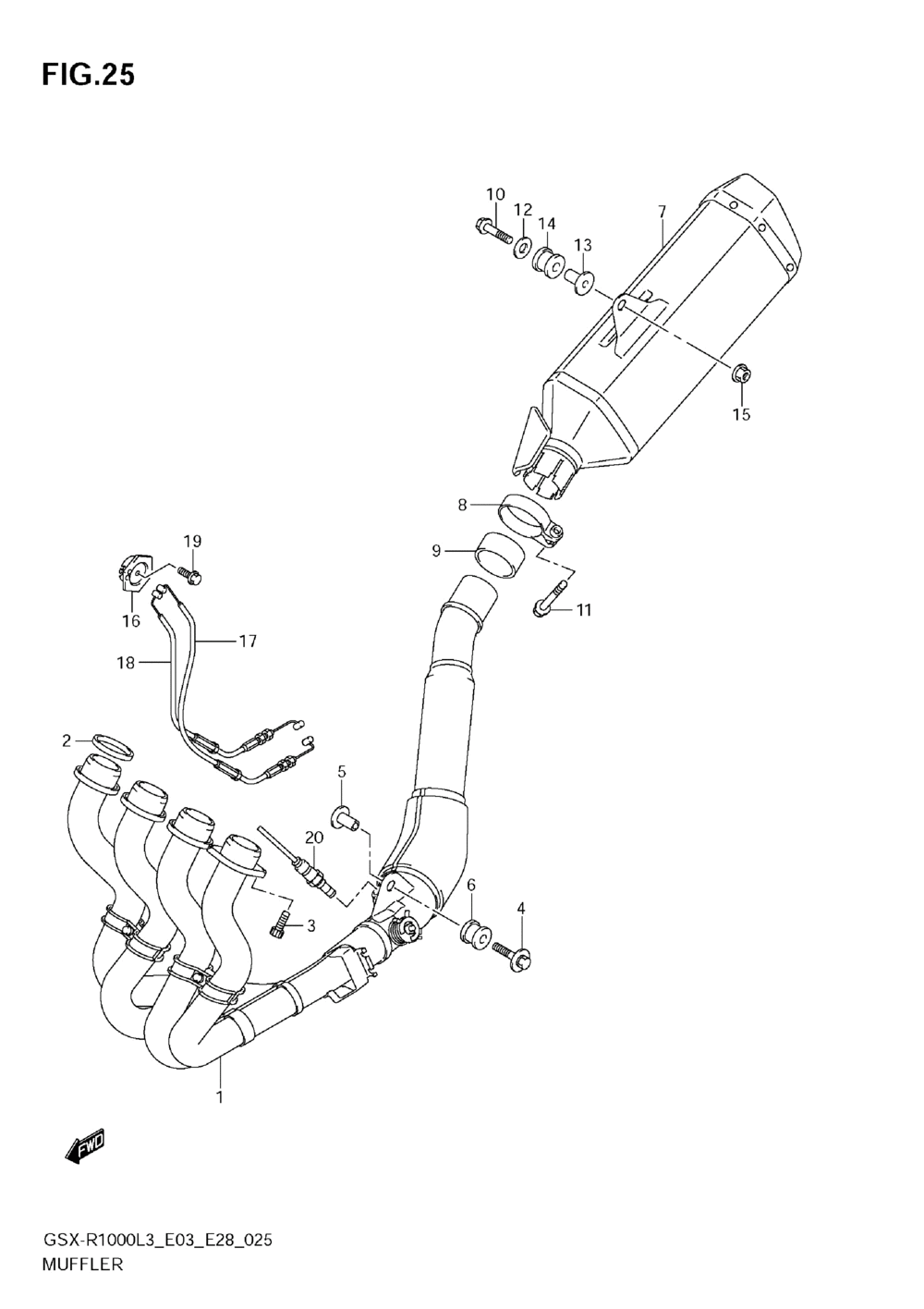 Muffler (gsx-r1000l3 e03)