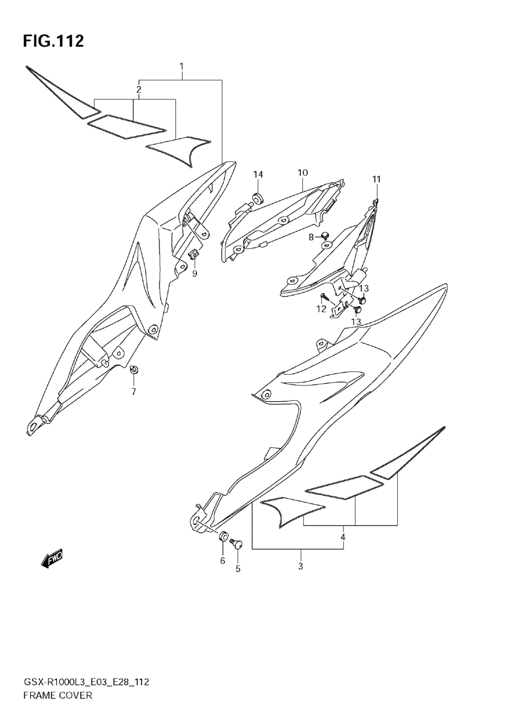 Frame cover (gsx-r1000l3 e28)
