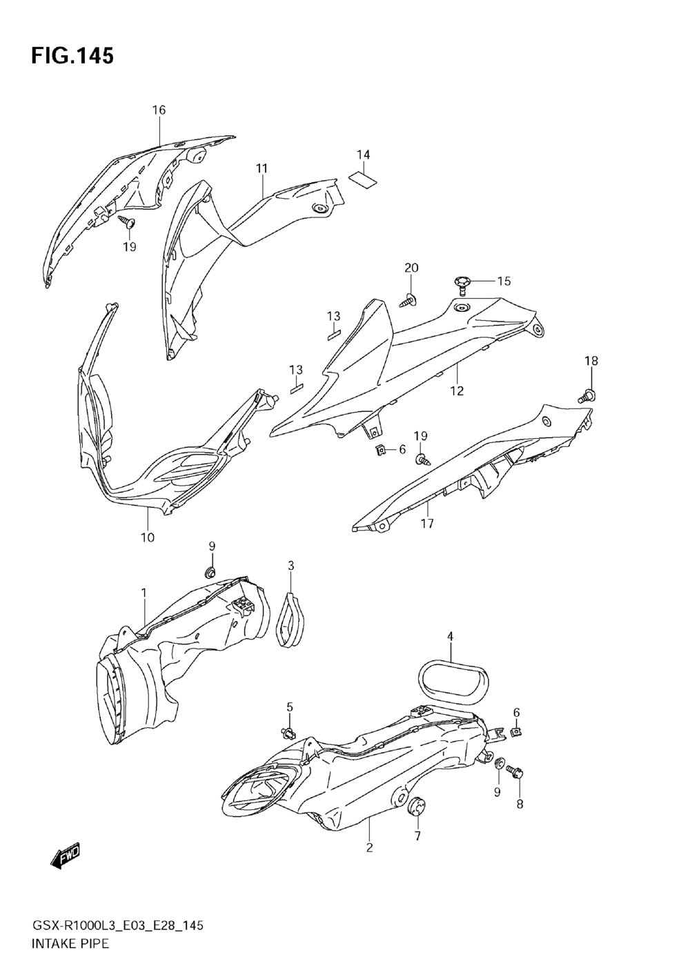 Intake pipe (gsx-r1000zl3 e03)