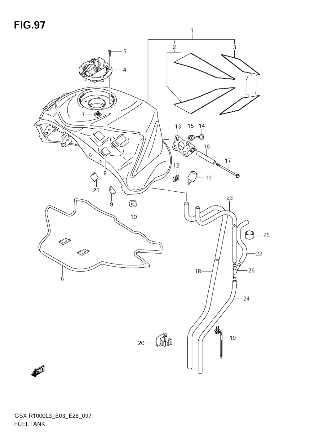 Fuel tank (gsx-r1000zl3 e03)