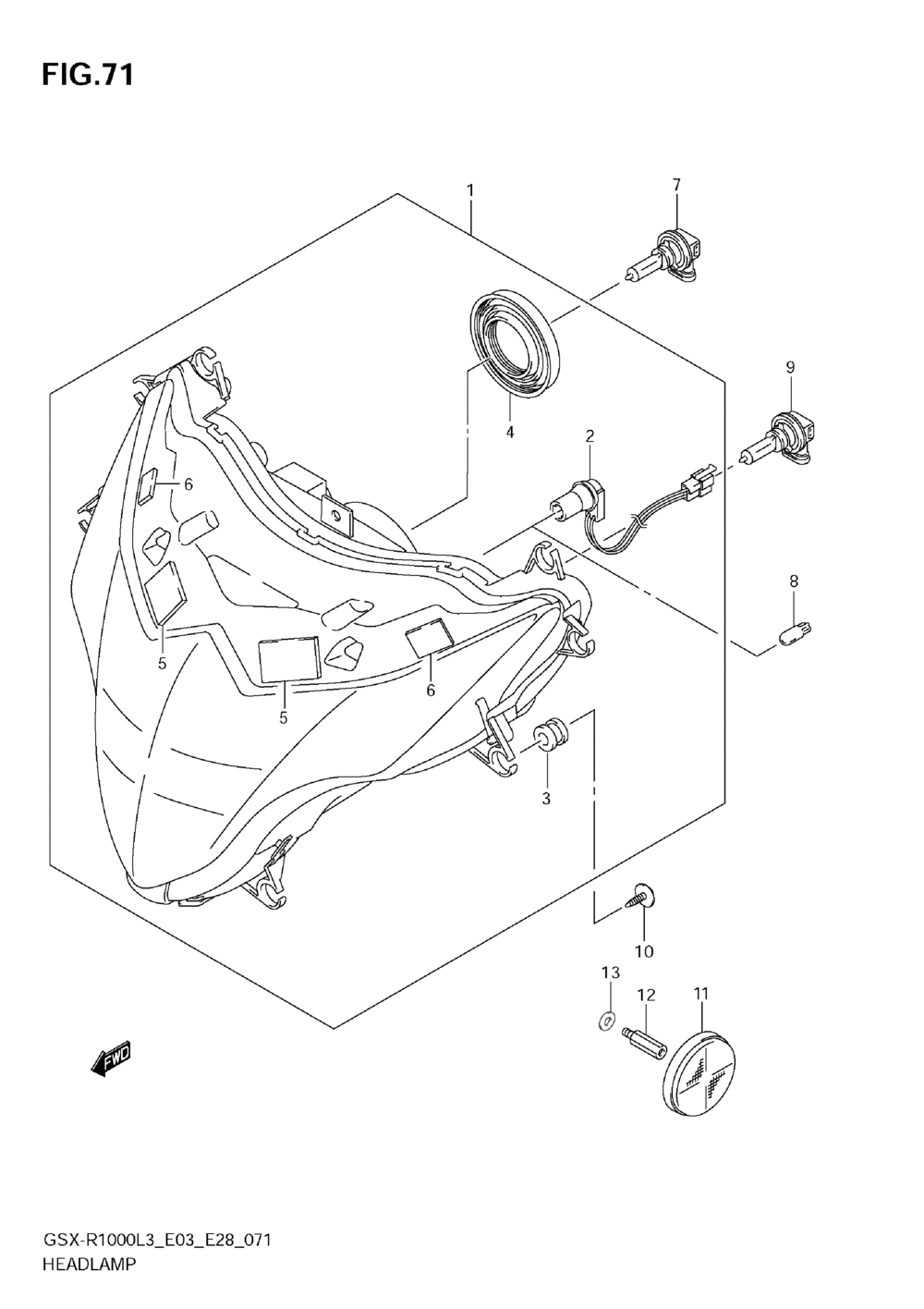 Headlamp (gsx-r1000zl3 e33)
