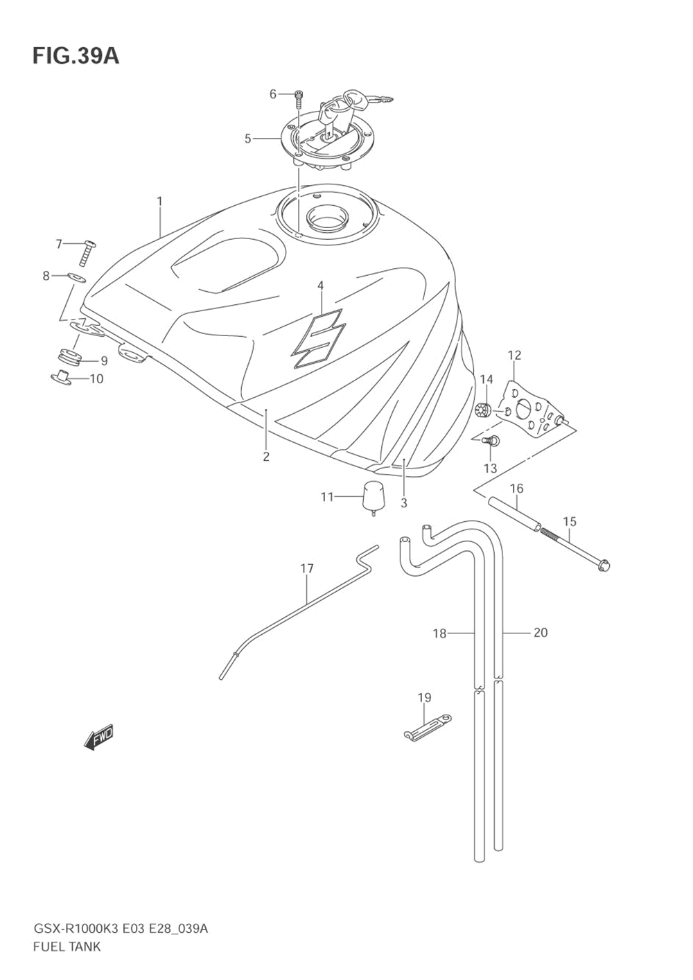 Fuel tank (gsx-r1000k4 e3