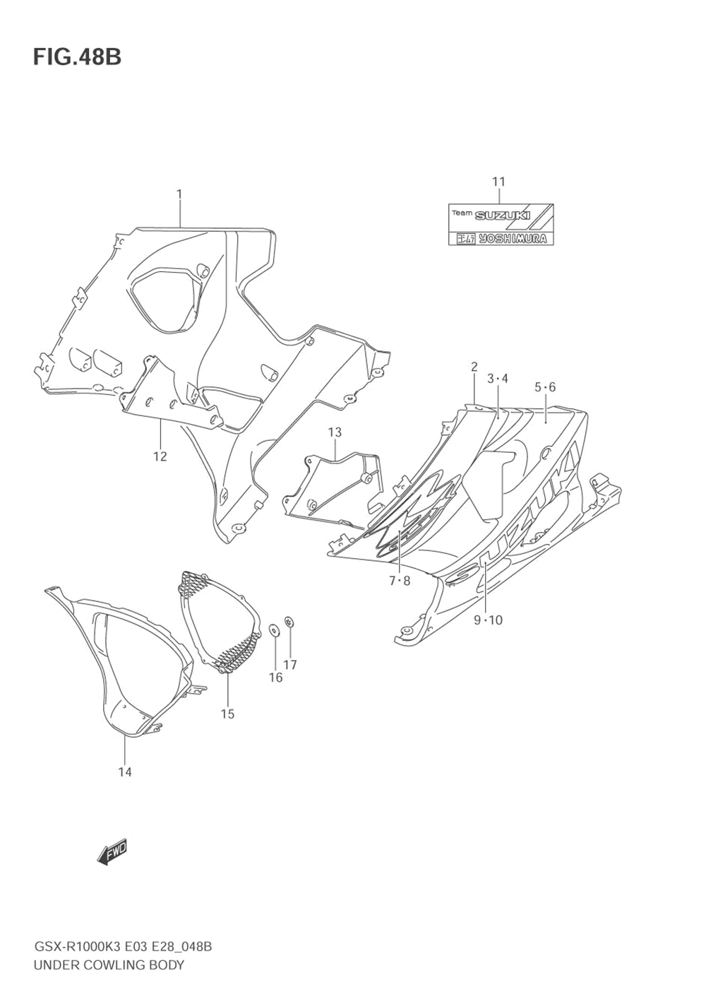 Under cowling (gsx-r1000zk4 e3