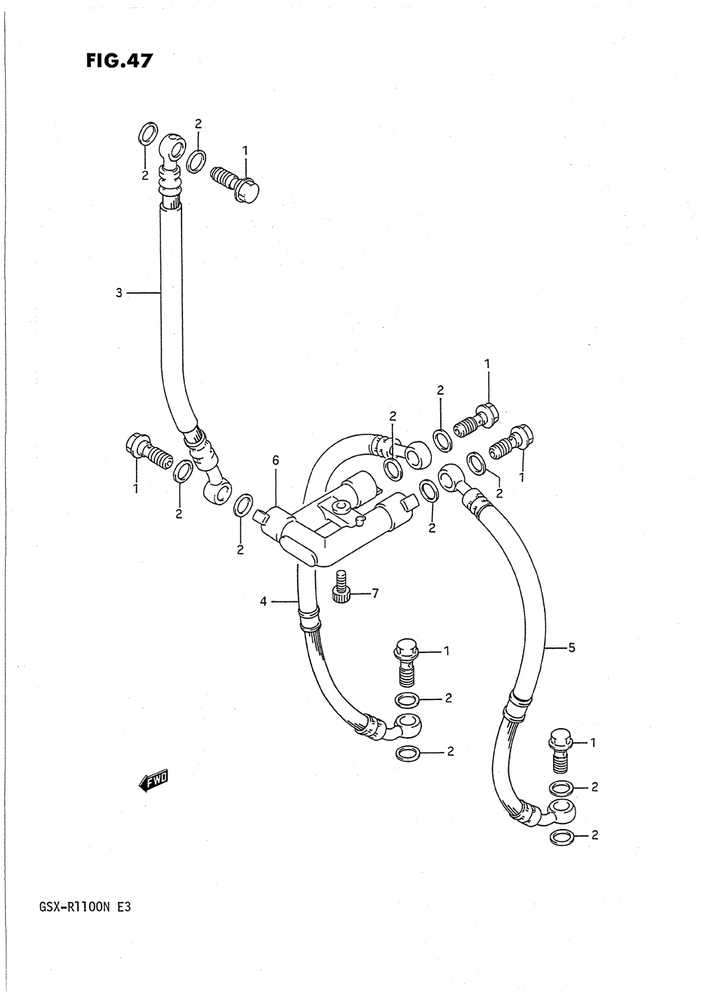 Front brake hose