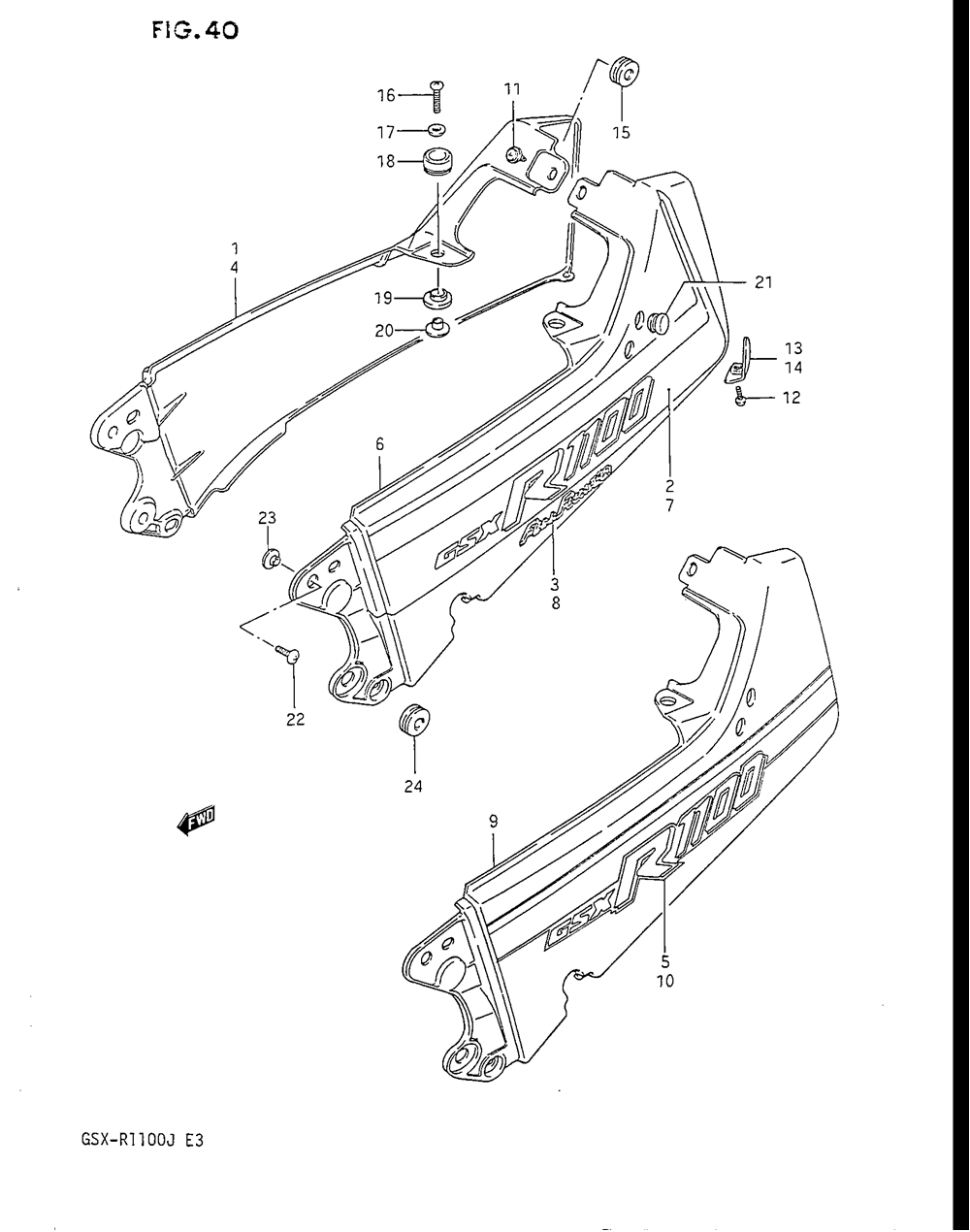 Seat tail cover (model g_h)