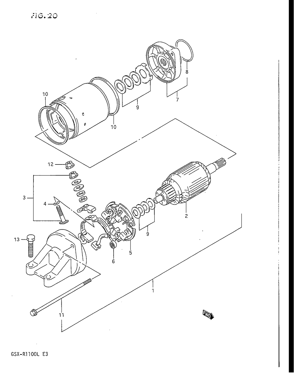 Starting motor