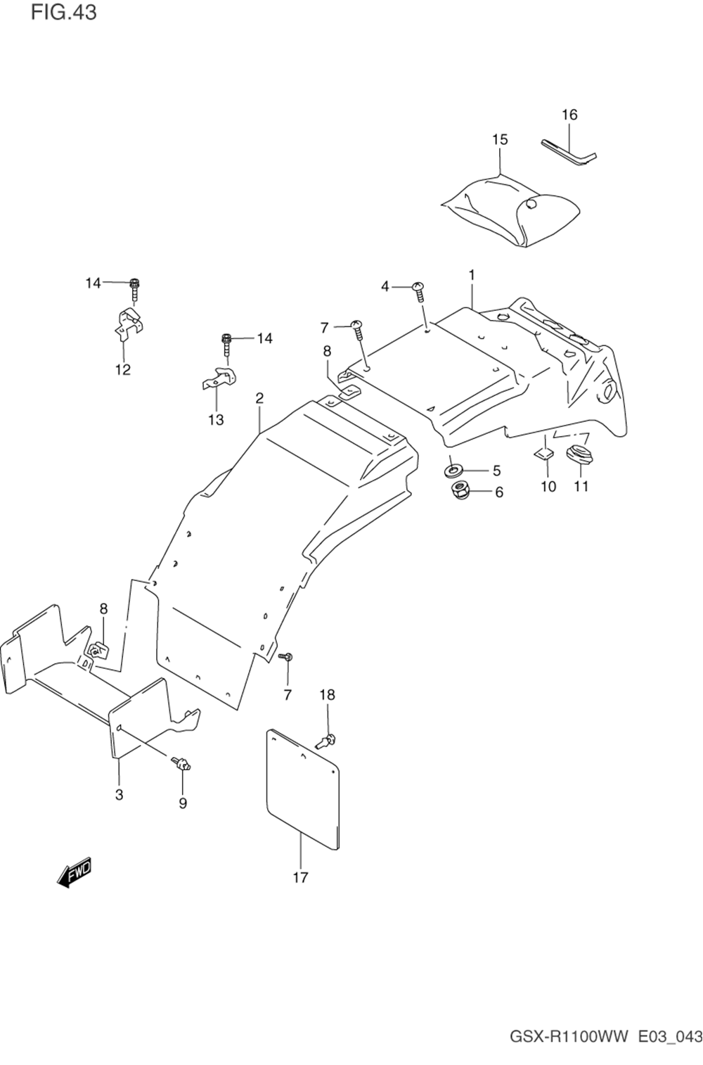 Rear fender (model p_r)