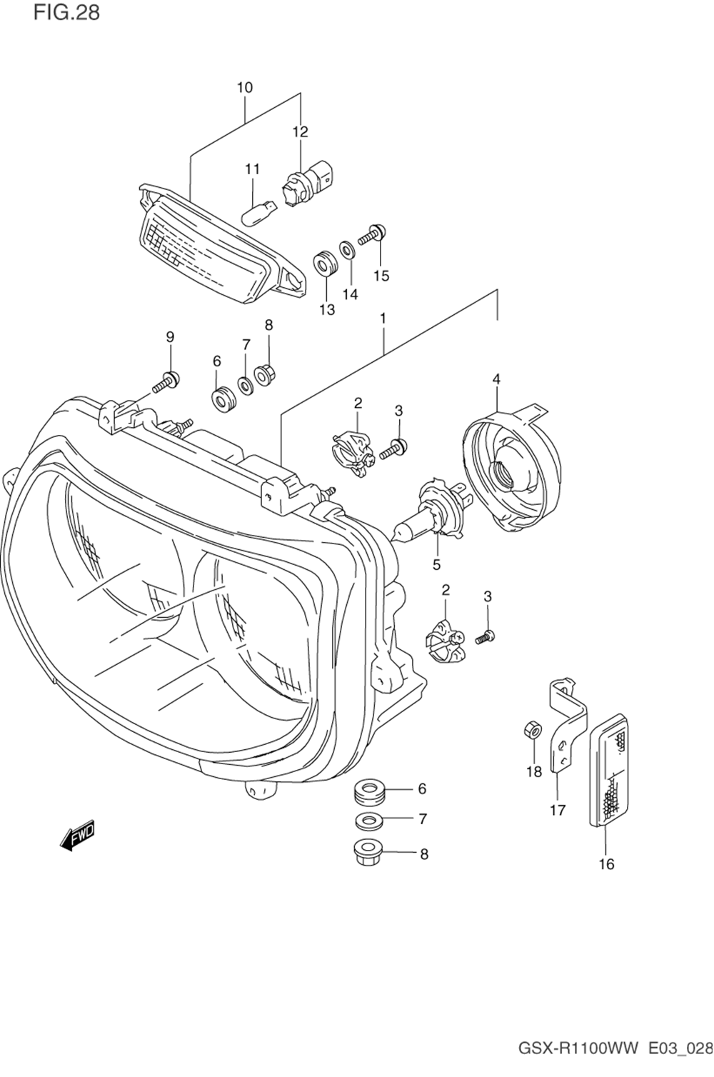 Headlamp (model p_r)